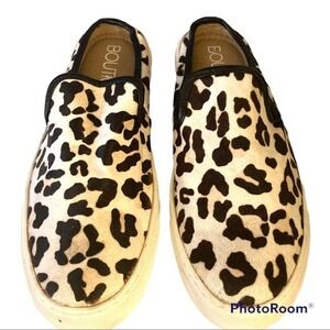 Corkys Abbott Mule Sneakers Snow Leopard Print Calf Hair Size 8
